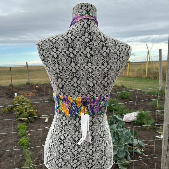 BNWT Zara Purple Floral Print Crop Top - Picture 8 of 14